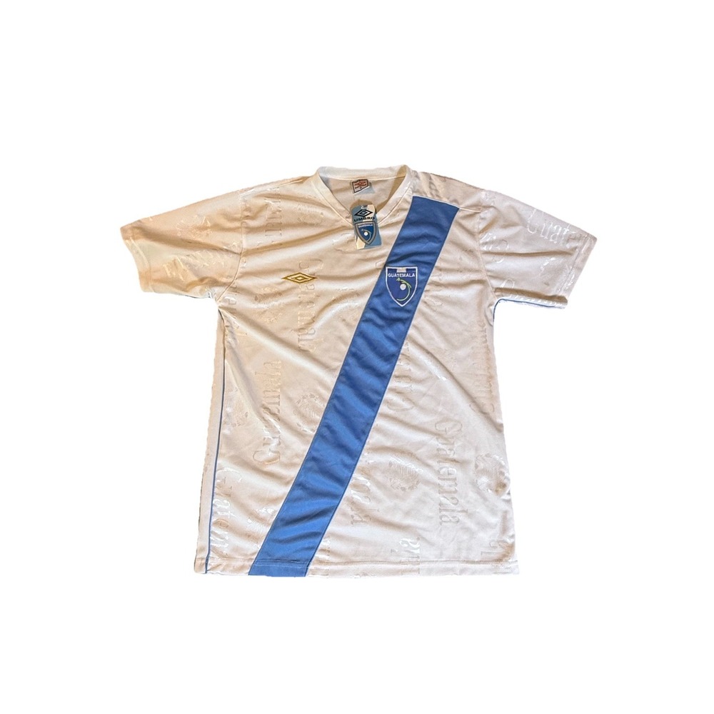 Vintage Umbro Guatemala National Team Jersey Men's Medium White Soccer Futbol*